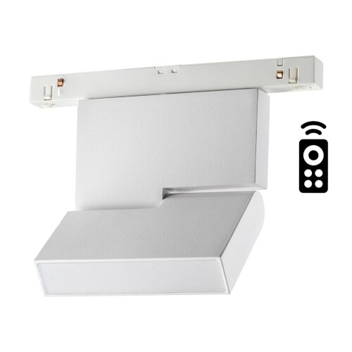 Трековый светильник для низковольного шинопровода диммируемый с пультом ДУ, со сменой цв. температур «Novotech» 358625, серия: FLUM. Фото 1.
