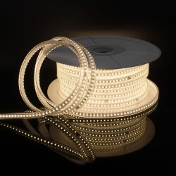 Светодиодная лента 220 В 8 Вт/м 60 Led/м 2835 IP65, дневной белый 4200K, 50 м Лента светодиодная 220V 8W 60Led 2835 IP65 дневной белый, 50 м