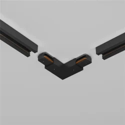 Угловой коннектор питания с вводом питания Unity черный (Черный)