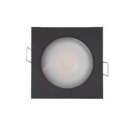 Встраиваемый светильник влагозащ., IP 44, 50 Вт, GU10, черный, алюминий, Denkirs DK3015-BK