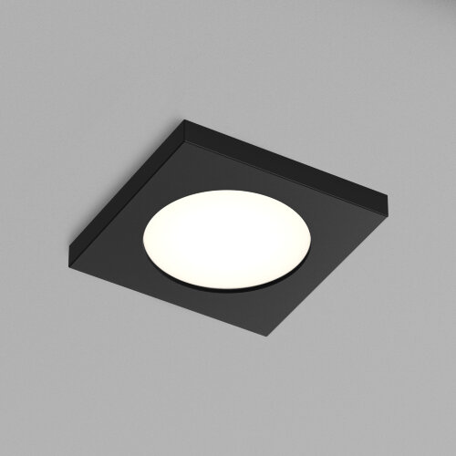 DK3015-BK Встраиваемый светильник влагозащ., IP 44, 50 Вт, GU10, черный, алюминий.