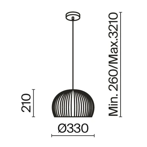 Подвесной светильник Roots E27х1 (Черный) - фото 2