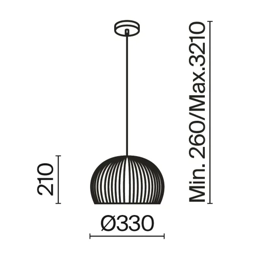 Подвесной светильник Корни / Roots E27х1 (Черный) MOD195PL-01W - фото 2