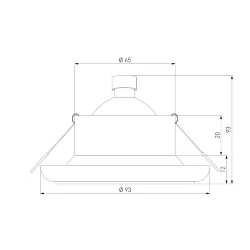 Влагозащищенный точечный светильник 1080 MR16 WH белый (031492)