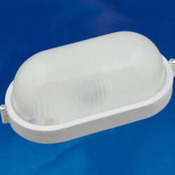 ULW-K23A 8W-6000K IP54 WHITE Светильник светодиодный влагозащищенный, Овал, Дневной белый свет 6000K, 600Лм, 210х105х80 мм, Корпус белый.