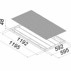 Подвесной офисный светодиодный светильник Армстронг 80 Вт IP54 1195x595x48 мм 6000К Призма