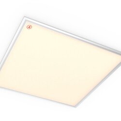 Светодиодная панель 595x595x10 мм 38 Ватт с серой рамкой 3000К с Бап-1