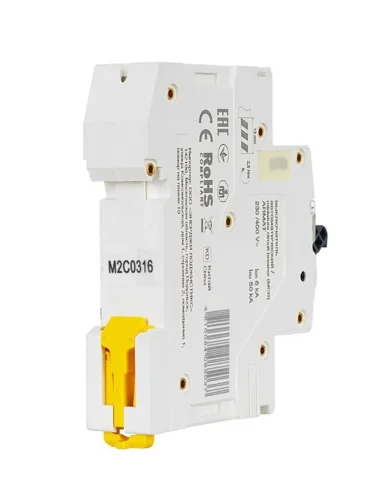 Выключатель автоматический модульный 1п C 2А M06N ARMAT IEK AR-M06N-1-C002 - фото 3