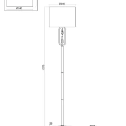 Напольный светильник (торшер) Freya FR1007FL-01BS (Латунь)
