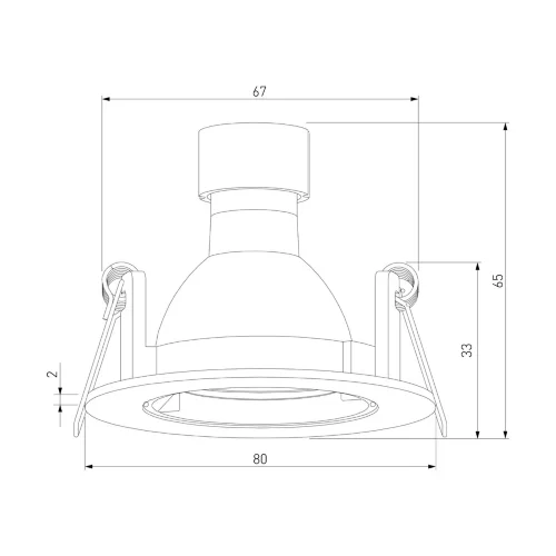 Светильник встраиваемый Minnie GU10 черный 25056/01 - фото 5