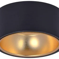 Светильник 4017 накладной потолочный под лампу GX53 черн./золото IEK LT-UPB0-4017-GX53-1-K57