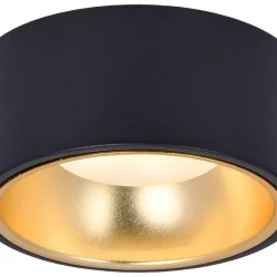Светильник 4017 накладной потолочный под лампу GX53 черн./золото IEK LT-UPB0-4017-GX53-1-K57