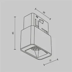 Трековый светильник Точки / Points S Exility 4000K 2Вт 24° (Белый) TR100-2-2W4K-S-W