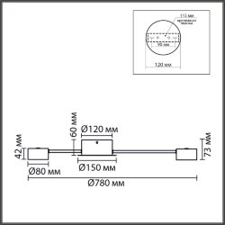 Люстра «LUMION» 8344/6C, серия: TORINA (крепление на планке) - -