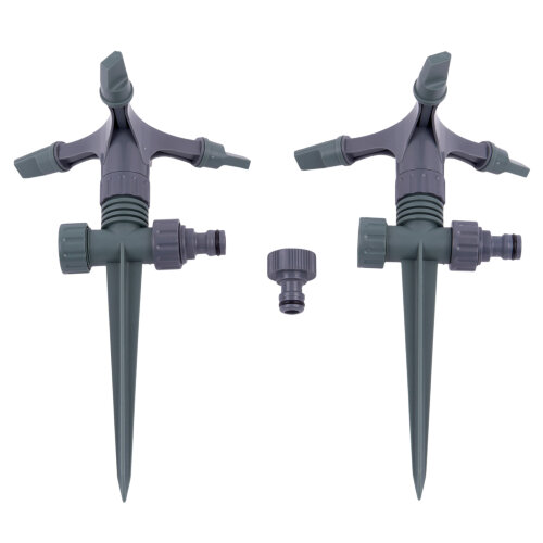 UGW-S10 R3-K GREY-OLIVE SET02 Распылитель садовый вращающийся, 3х лепестковый, с последовательным соединением, Цвет серый-оливковый, Набор из 2 шт, TM ФитоЛето - фото 1