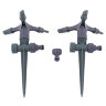 UGW-S10 R3-K GREY-OLIVE SET02 Распылитель садовый вращающийся, 3х лепестковый, с последовательным соединением, Цвет серый-оливковый, Набор из 2 шт, TM ФитоЛето - фото 1