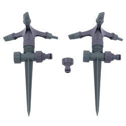 UGW-S10 R3-K GREY-OLIVE SET02 Распылитель садовый вращающийся, 3х лепестковый, с последовательным соединением, Цвет серый-оливковый, Набор из 2 шт, TM ФитоЛето
