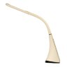 TLD-542 Cream-LED-300Lm-5000K-Dimmer Светильник настольный c часами, календарем, термометром, 5W, Сенсорный выключатель, Кремовый стилизован под кожу. - фото 4