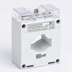 Трансформатор тока ТШП-0.66 200/5А кл. точн. 0.5S 5В.А d30мм DEKraft 50104DEK