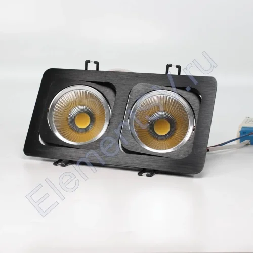 Светодиодный светильник встраиваемый 120.1 series black housing BW136 (20W,220V,day white) - фото.