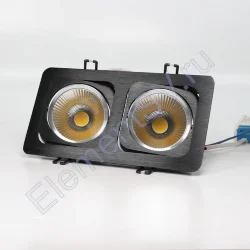 Светодиодный светильник встраиваемый 120.1 series black housing BW136 (20W,220V,day white)