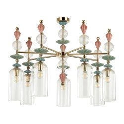 Люстра потолочная «ODEON LIGHT EXCLUSIVE» 4855/7C, серия: BIZET (крепление на планке) - Светильники с керамикой