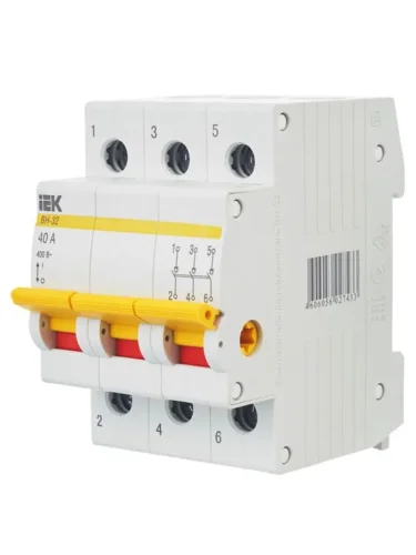 Выключатель нагрузки (мини-рубильник) 3п 40А ВН-32 KARAT IEK MNV10-3-040 - фото 8