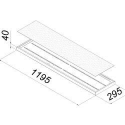 Универсальный офисный светодиодный светильник 40 Вт IP44 1195x295x40 мм 4000K Опал
