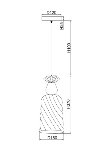 Подвесной светильник FR5148PL-01SG Лова / Lova E27x1 (Латунь) FR5148PL-01SG - фото 3
