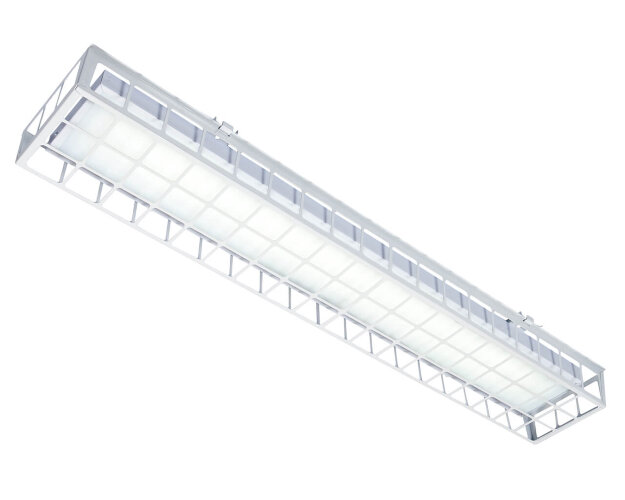 Накладной светодиодный светильник для спортзалов с защитной решеткой 80 Вт IP44 1280x250x95 мм 4000К Опал - фото 3