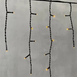 Гирлянда Бахрома 3,1 x 0,5 м Желтая 220В, 150 LED, Провод Черный ПВХ, IP54