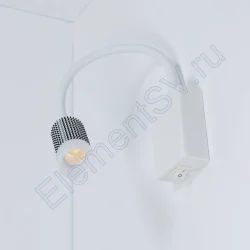 Светильник светодиодный прикроватный DH19 (220V, 5W, warm white, белый корпус)