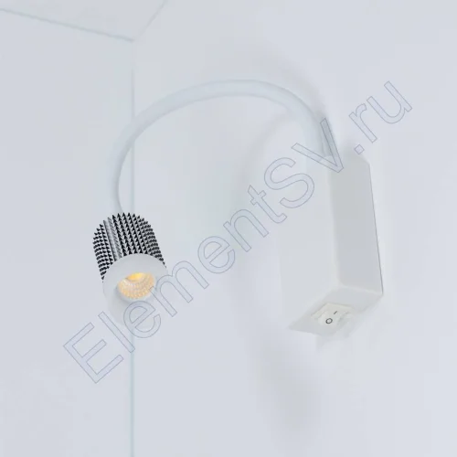 Светильник светодиодный прикроватный DH19 (220V, 5W, warm white, белый корпус) - фото 3.