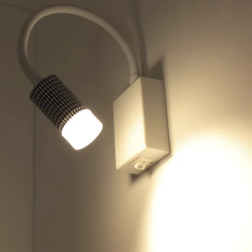 Светильник светодиодный прикроватный DH19 (220V, 5W, warm white, белый корпус) - фото I