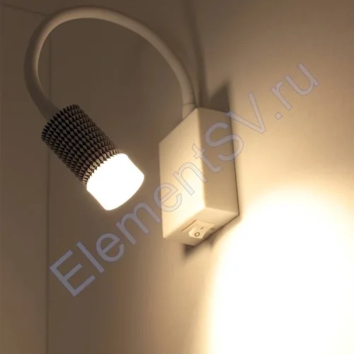 Светильник светодиодный прикроватный DH19 (220V, 5W, warm white, белый корпус) - фото.