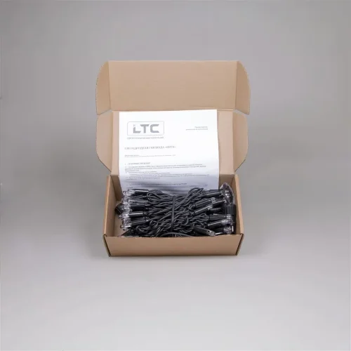 Гирлянда Нить 10м Тепло-Белая с Мерцанием Белого Диода 220В, 100 LED, Провод Черный Каучук 2,3мм, IP65. Фото 6.