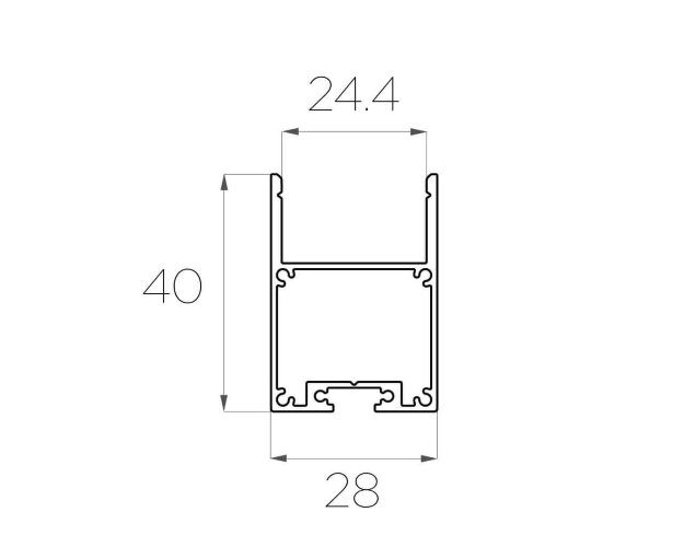 Профиль накладной алюминиевый LC-LP-4028-2 Anod - фото 2