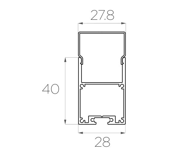 Профиль накладной алюминиевый LC-LP-4028-2 Anod - фото 4