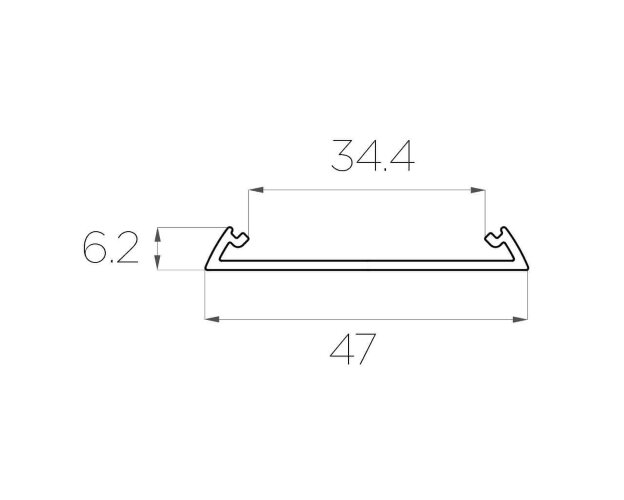 Профиль накладной алюминиевый LC-LP-0647-2 Anod - фото 2