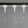 Гирлянда Занавес 2 x 2 м Синий с Мерцанием Белого Диода 220В, 400 LED, Провод Прозрачный ПВХ, IP54. Фото 3.