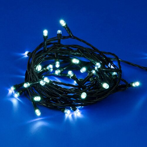 ULD-S0500-050-DGA WHITE IP20 Гирлянда светодиодная, 5м, 50 светодиодов, Белый свет, Провод зеленый - фото 1