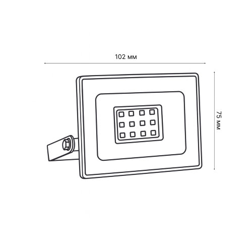 ULF-Q516 10W-RED IP65 220-240В GREY Прожектор светодиодный, Красный свет, Корпус серый, TM Volpe - фото 2