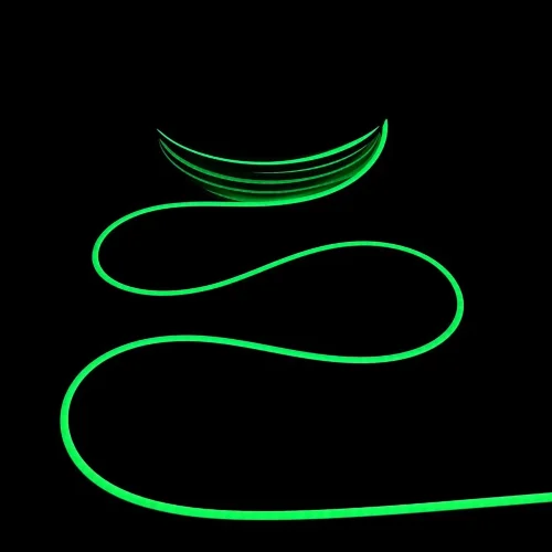 Односторонний Гибкий Неон 6х12мм Зеленый 12В, IP65. Фото 3.