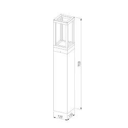 Ландшафтный светодиодный светильник Frame LED IP54 1529 TECHNO LED серый (051860)