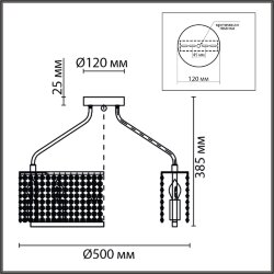 Люстра потолочная «LUMION» 8244/6C, серия: LAYLA (крепление на планке) - -