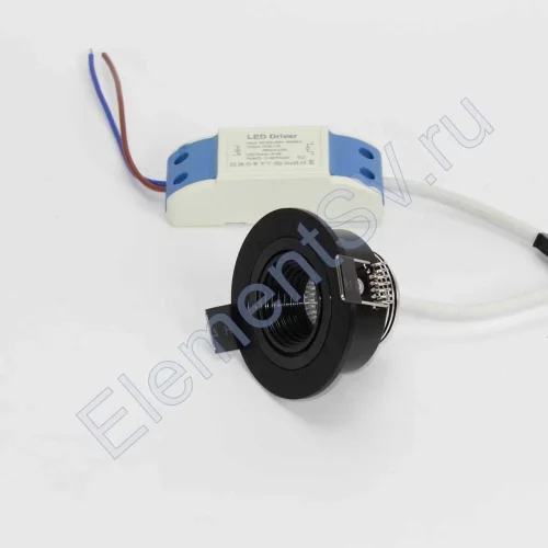 Светодиодный светильник встраиваемый 65 Series black housing BW202 (3W,220V,day white) - фото 4.