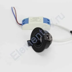 Светодиодный светильник встраиваемый 65 Series black housing BW202 (3W,220V,day white)