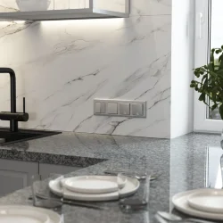 Выключатель одноклавишный (серебряный матовый) W1110065