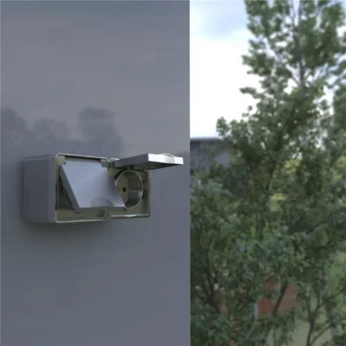 Розетка влагозащ. с зазем. с защит. крышкой и шторками Gallant серебряный W5071206 - фото 2