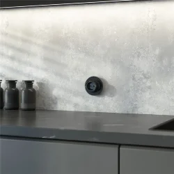 Розетка с заземлением черный ретро W5671008